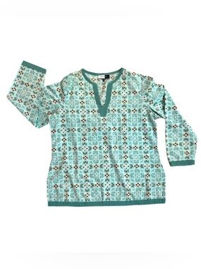 JONES WEAR STUDIO ~ Patterned Lightweight 3/4 Length Sleeve Tunic size XL